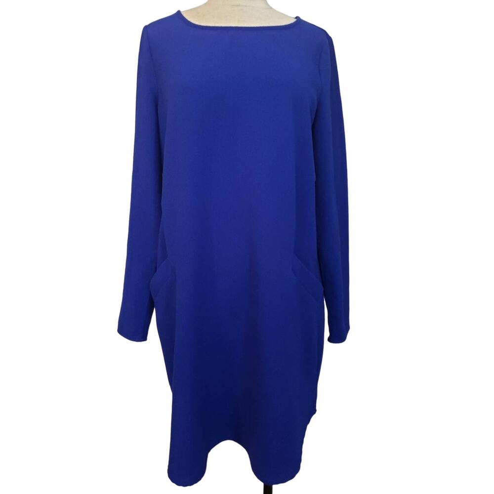 Jack BB Dakota Dress Womens Medium Cobalt Blue Long Sleeve Style JE38738